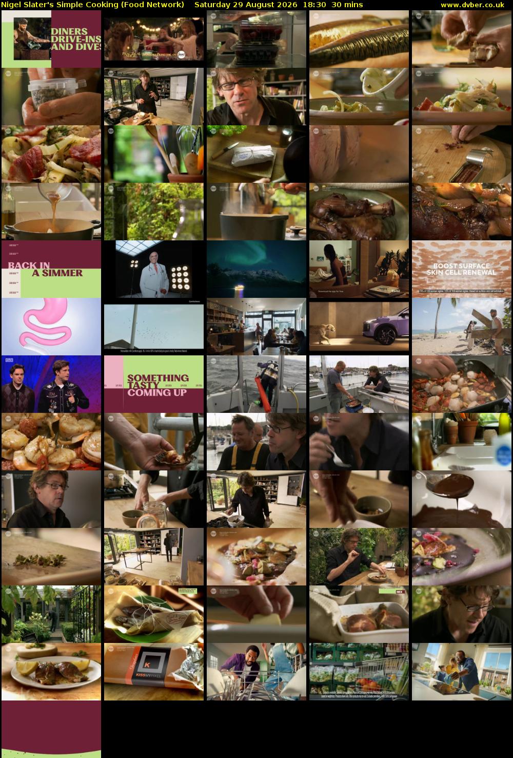 Nigel Slater's Simple Cooking (Food Network) Saturday 29 August 2026 18:30 - 19:00