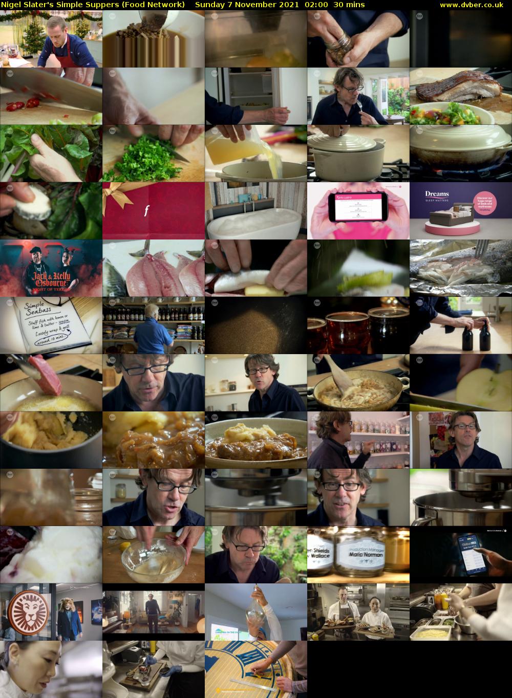 Nigel Slater's Simple Suppers (Food Network) Sunday 7 November 2021 02:00 - 02:30