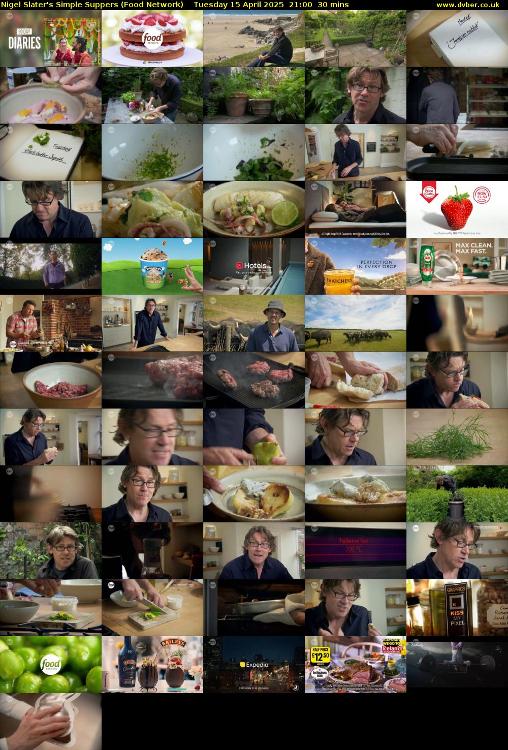 Nigel Slater's Simple Suppers (Food Network) Tuesday 15 April 2025 21:00 - 21:30