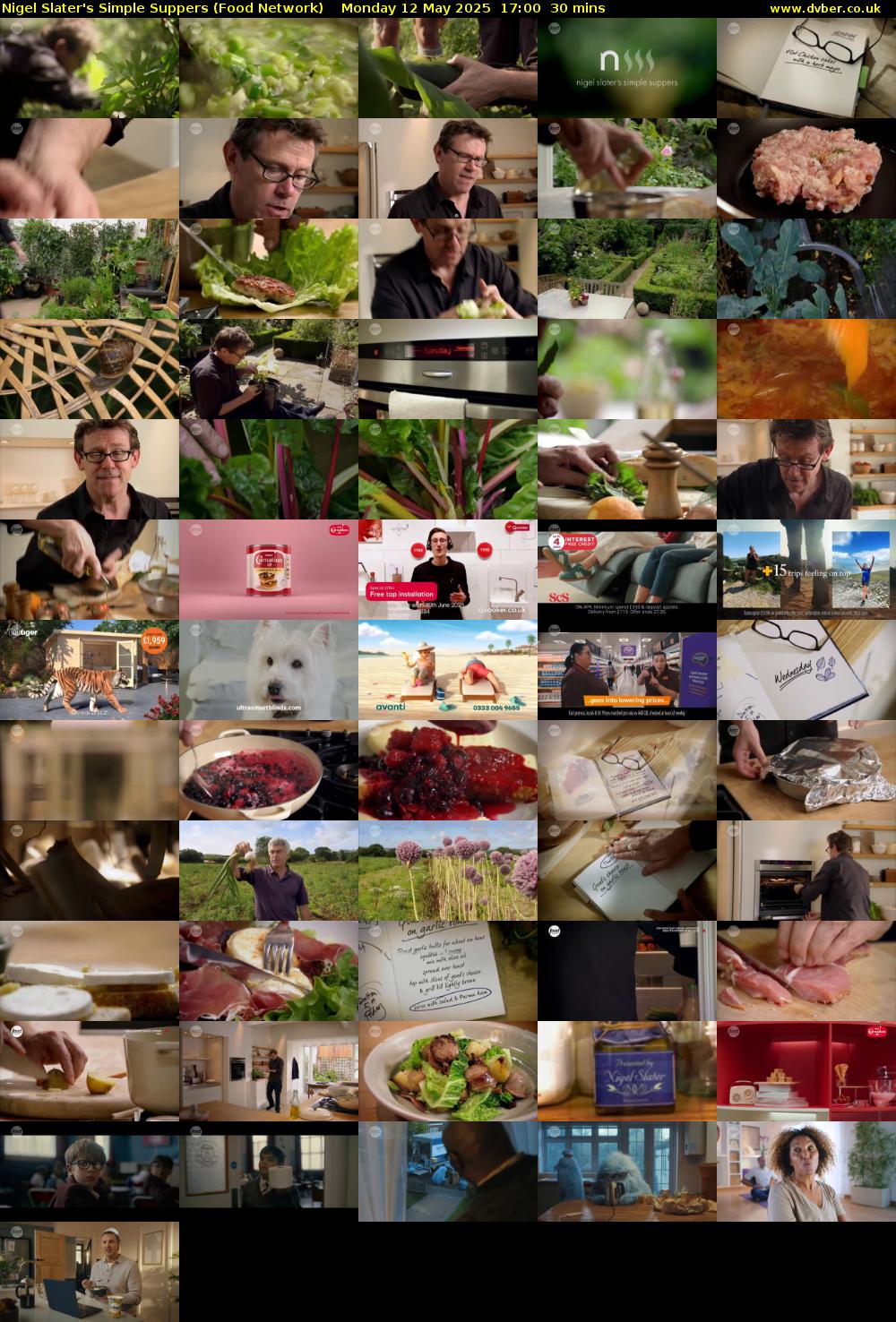 Nigel Slater's Simple Suppers (Food Network) Monday 12 May 2025 17:00 - 17:30