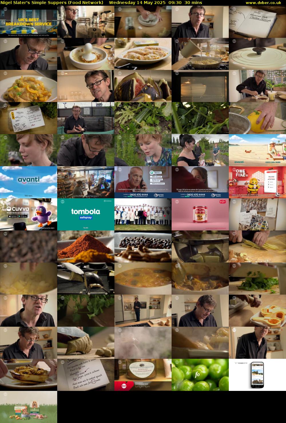 Nigel Slater's Simple Suppers (Food Network) Wednesday 14 May 2025 09:30 - 10:00