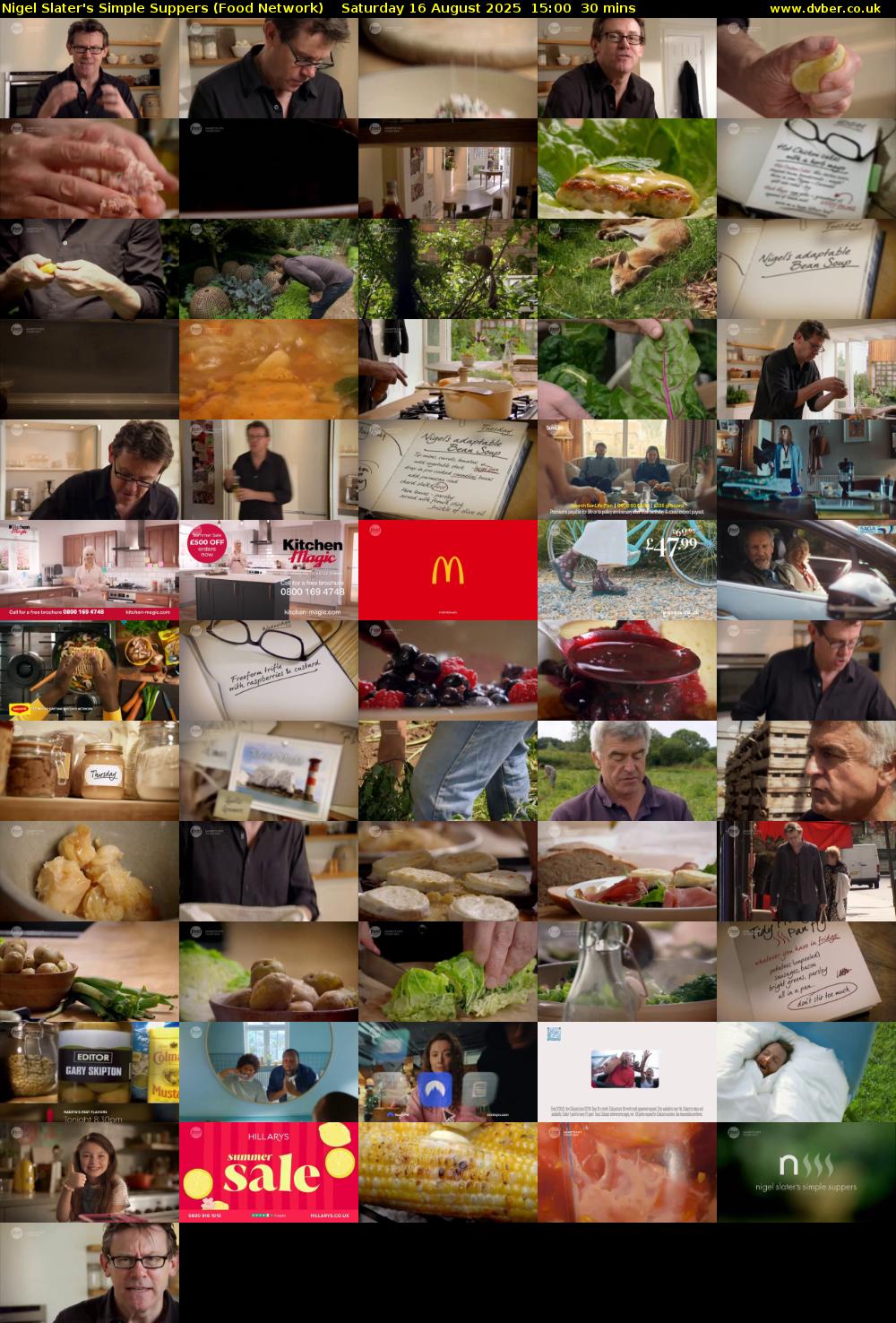 Nigel Slater's Simple Suppers (Food Network) Saturday 16 August 2025 15:00 - 15:30