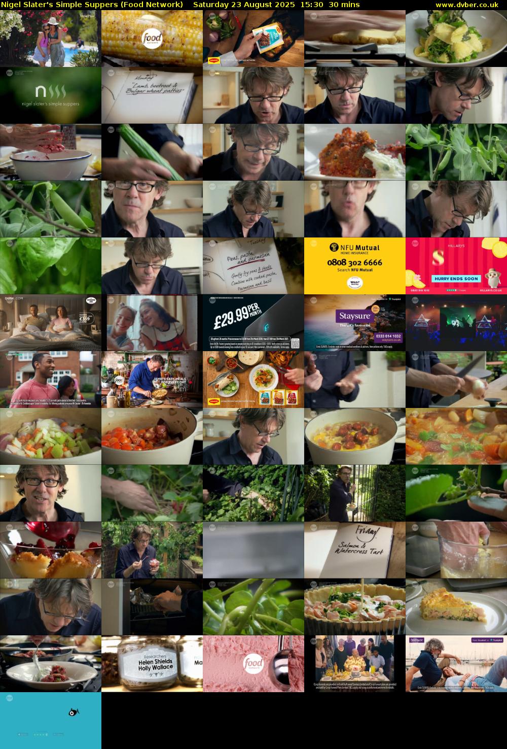Nigel Slater's Simple Suppers (Food Network) Saturday 23 August 2025 15:30 - 16:00