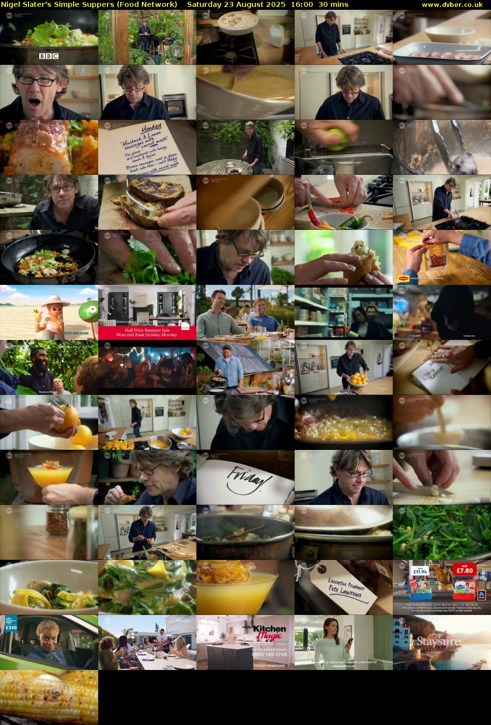 Nigel Slater's Simple Suppers (Food Network) Saturday 23 August 2025 16:00 - 16:30