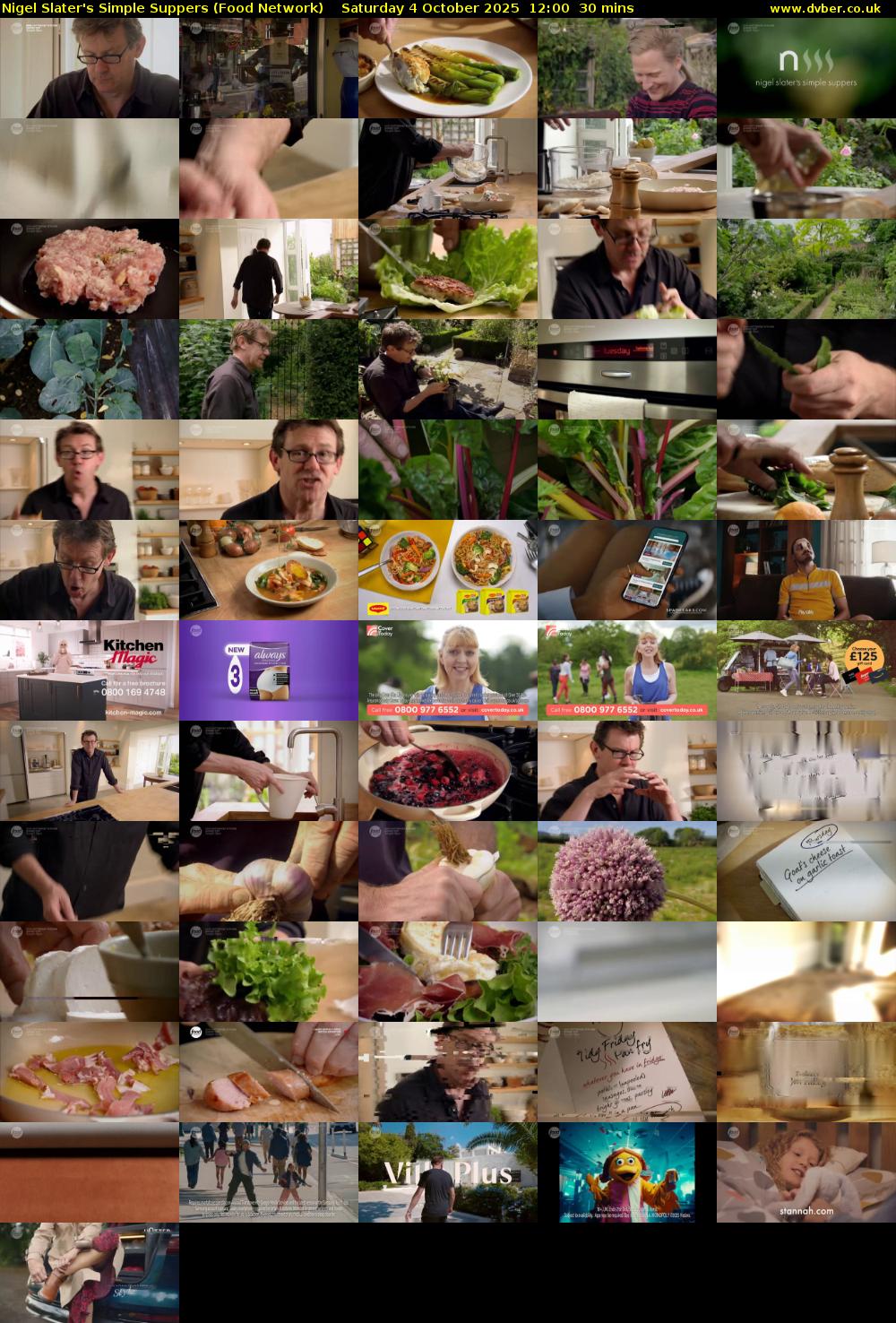 Nigel Slater's Simple Suppers (Food Network) Saturday 4 October 2025 12:00 - 12:30