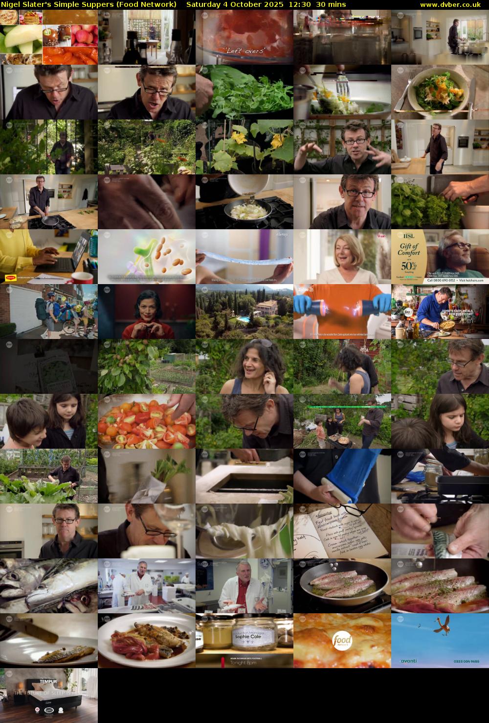 Nigel Slater's Simple Suppers (Food Network) Saturday 4 October 2025 12:30 - 13:00