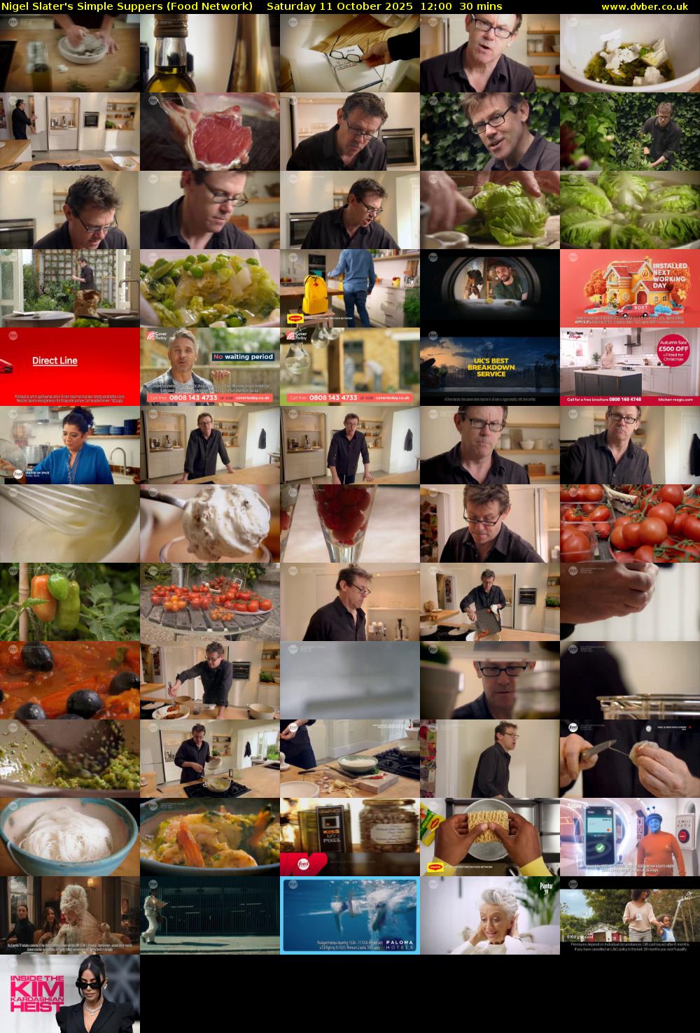 Nigel Slater's Simple Suppers (Food Network) Saturday 11 October 2025 12:00 - 12:30
