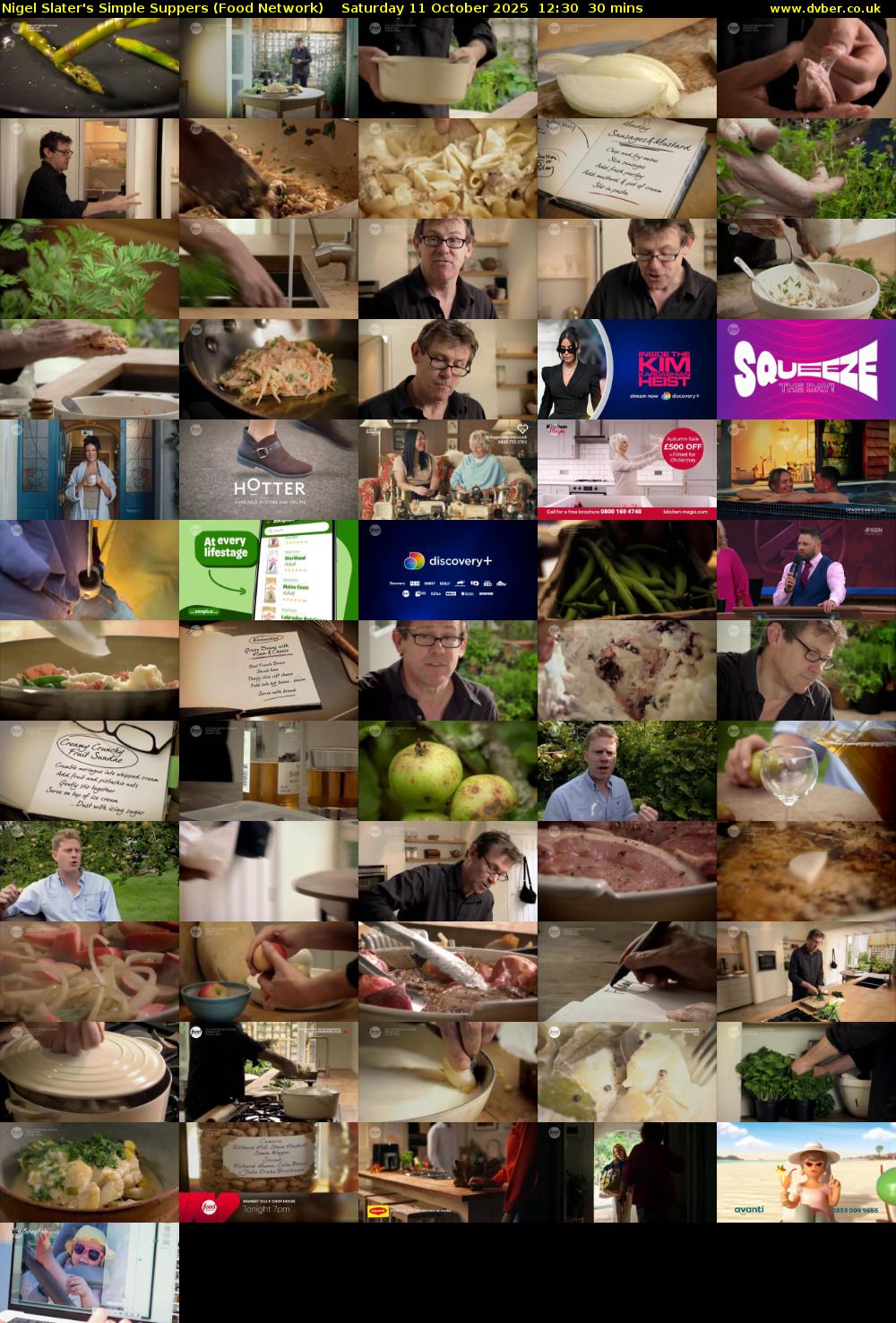 Nigel Slater's Simple Suppers (Food Network) Saturday 11 October 2025 12:30 - 13:00