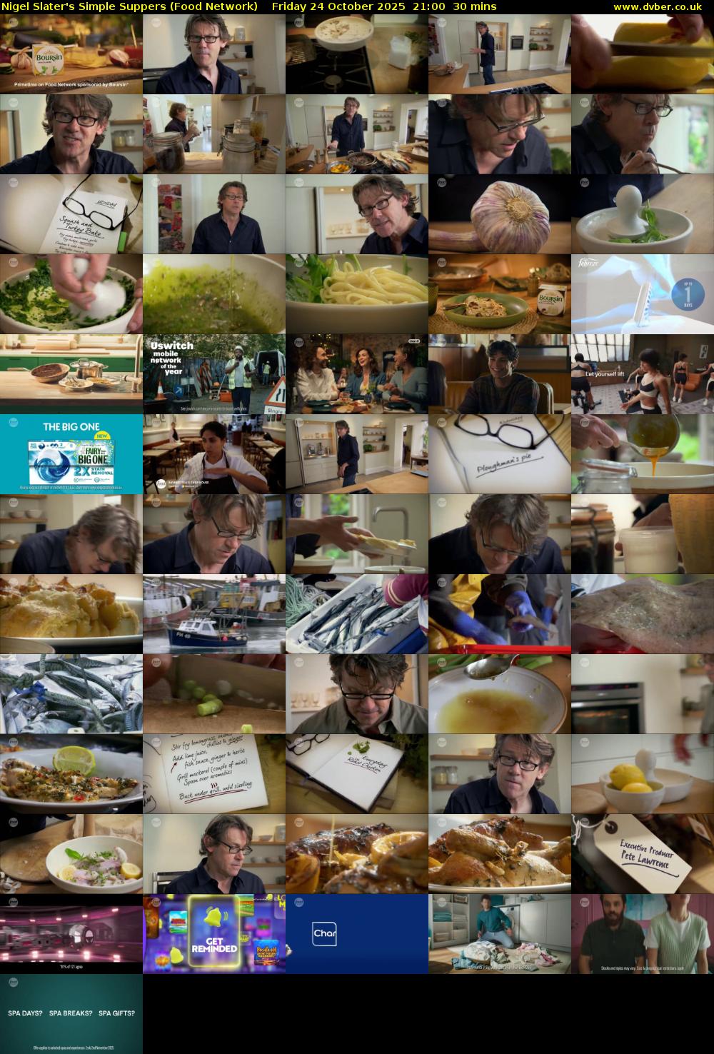 Nigel Slater's Simple Suppers (Food Network) Friday 24 October 2025 21:00 - 21:30