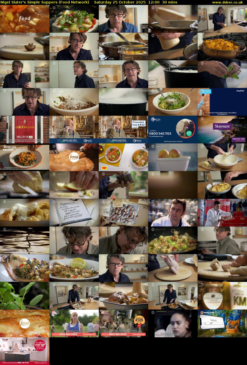 Nigel Slater's Simple Suppers (Food Network) Saturday 25 October 2025 12:00 - 12:30