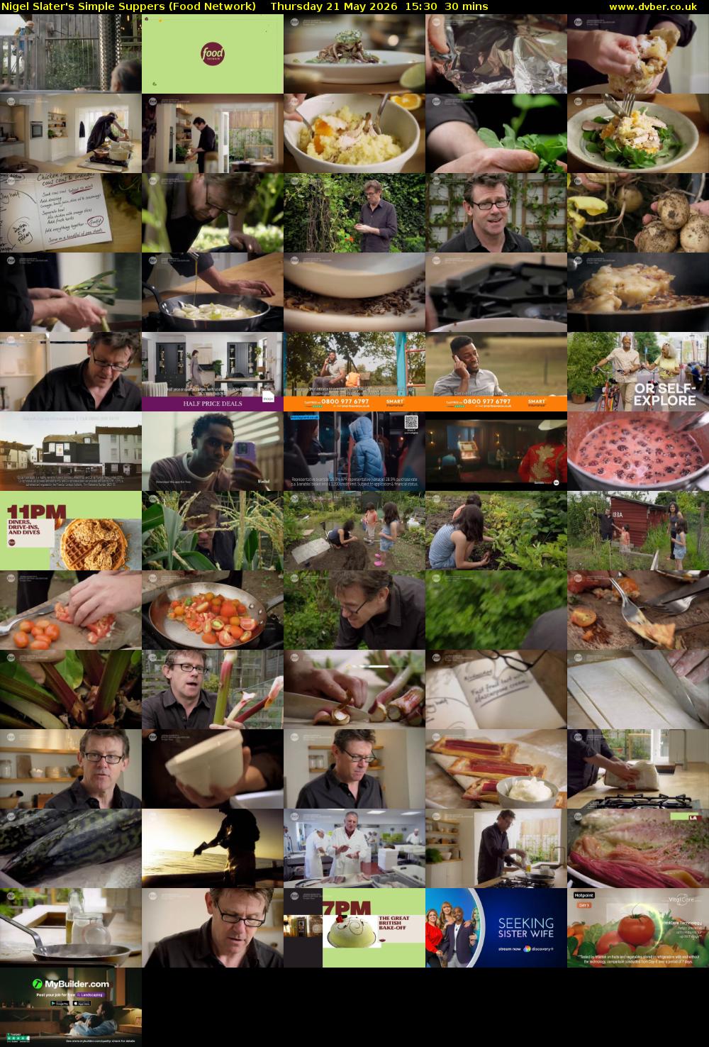 Nigel Slater's Simple Suppers (Food Network) Thursday 21 May 2026 15:30 - 16:00