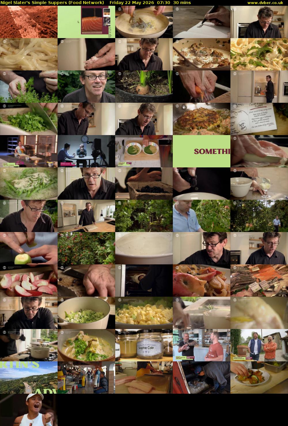 Nigel Slater's Simple Suppers (Food Network) Friday 22 May 2026 07:30 - 08:00