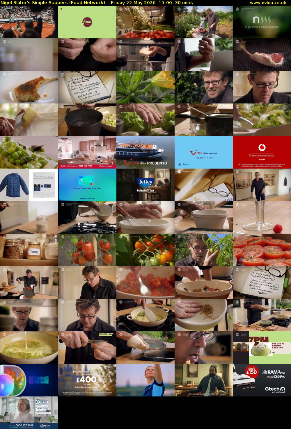 Nigel Slater's Simple Suppers (Food Network) Friday 22 May 2026 15:00 - 15:30