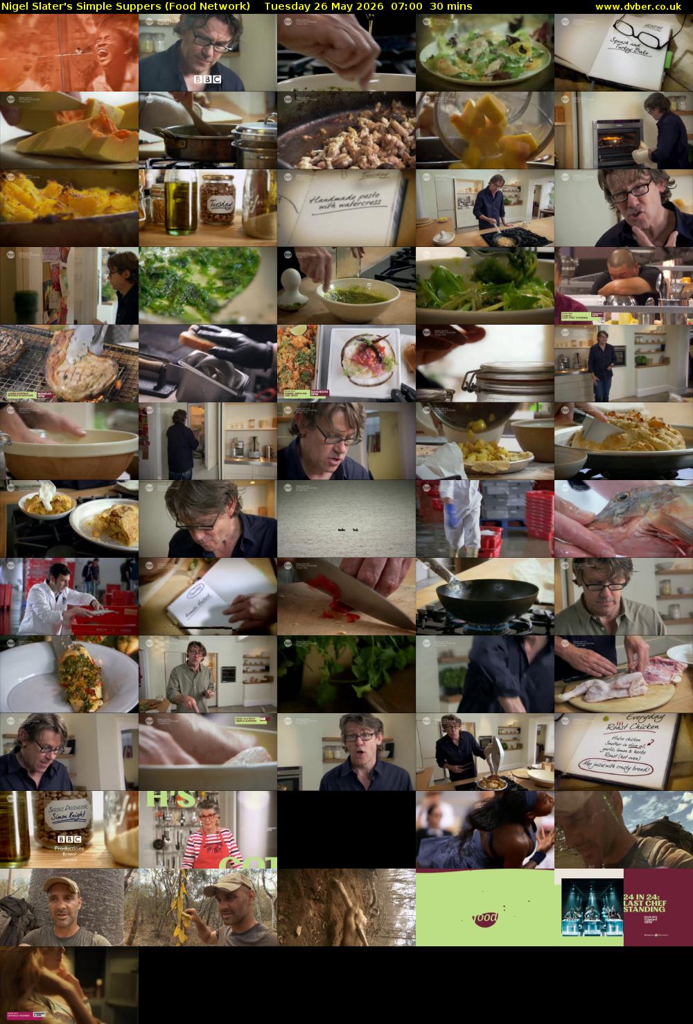 Nigel Slater's Simple Suppers (Food Network) Tuesday 26 May 2026 07:00 - 07:30