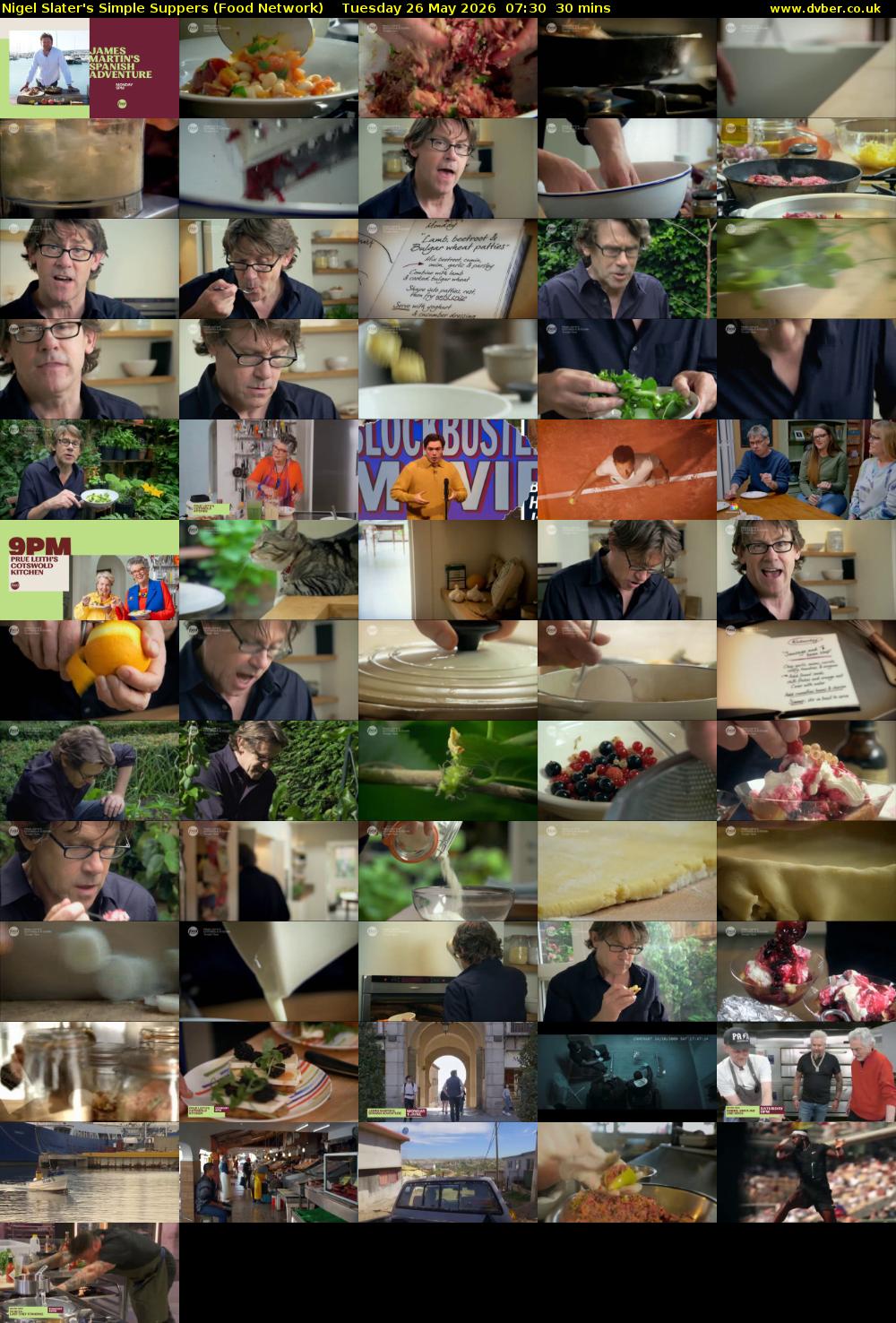 Nigel Slater's Simple Suppers (Food Network) Tuesday 26 May 2026 07:30 - 08:00