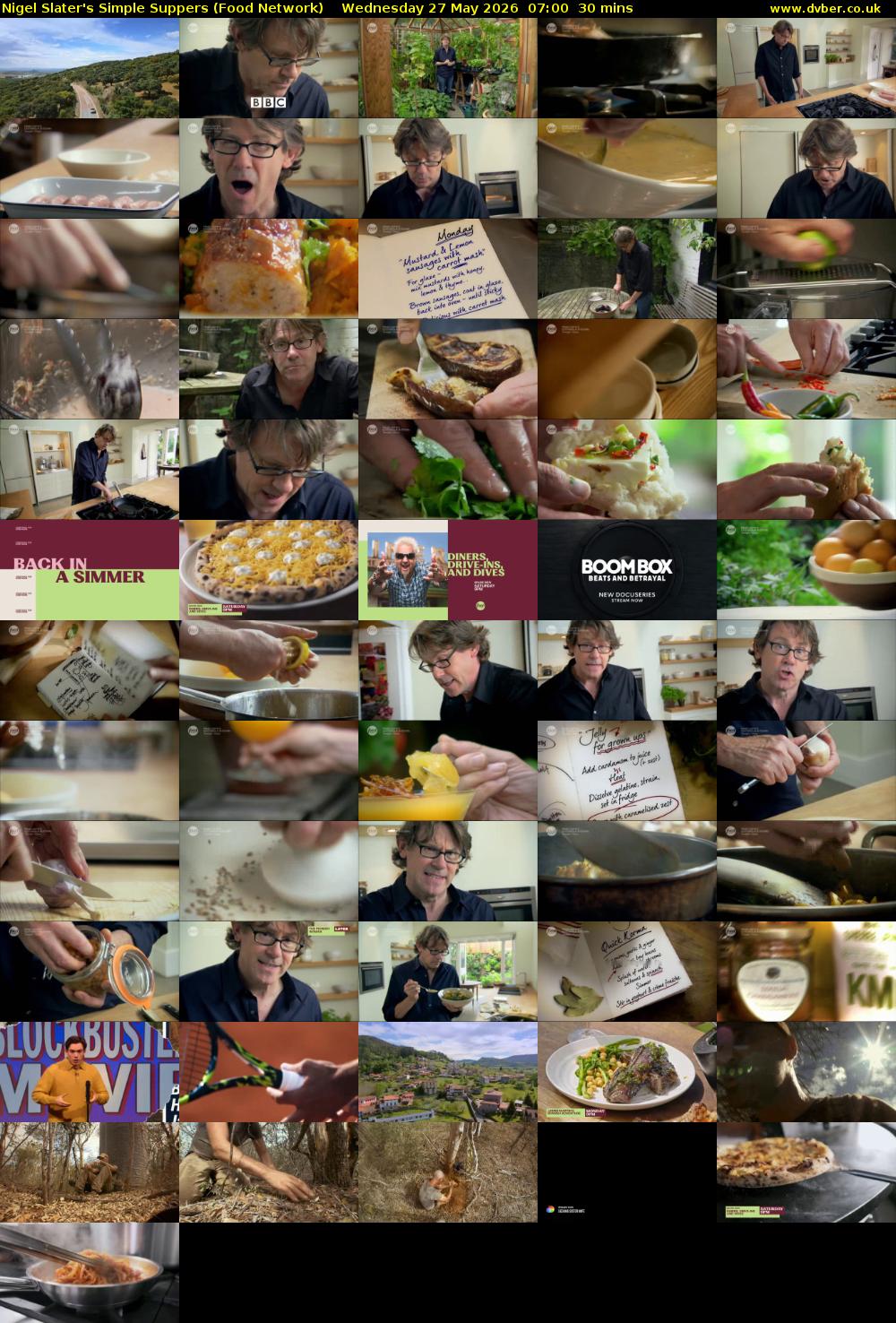 Nigel Slater's Simple Suppers (Food Network) Wednesday 27 May 2026 07:00 - 07:30