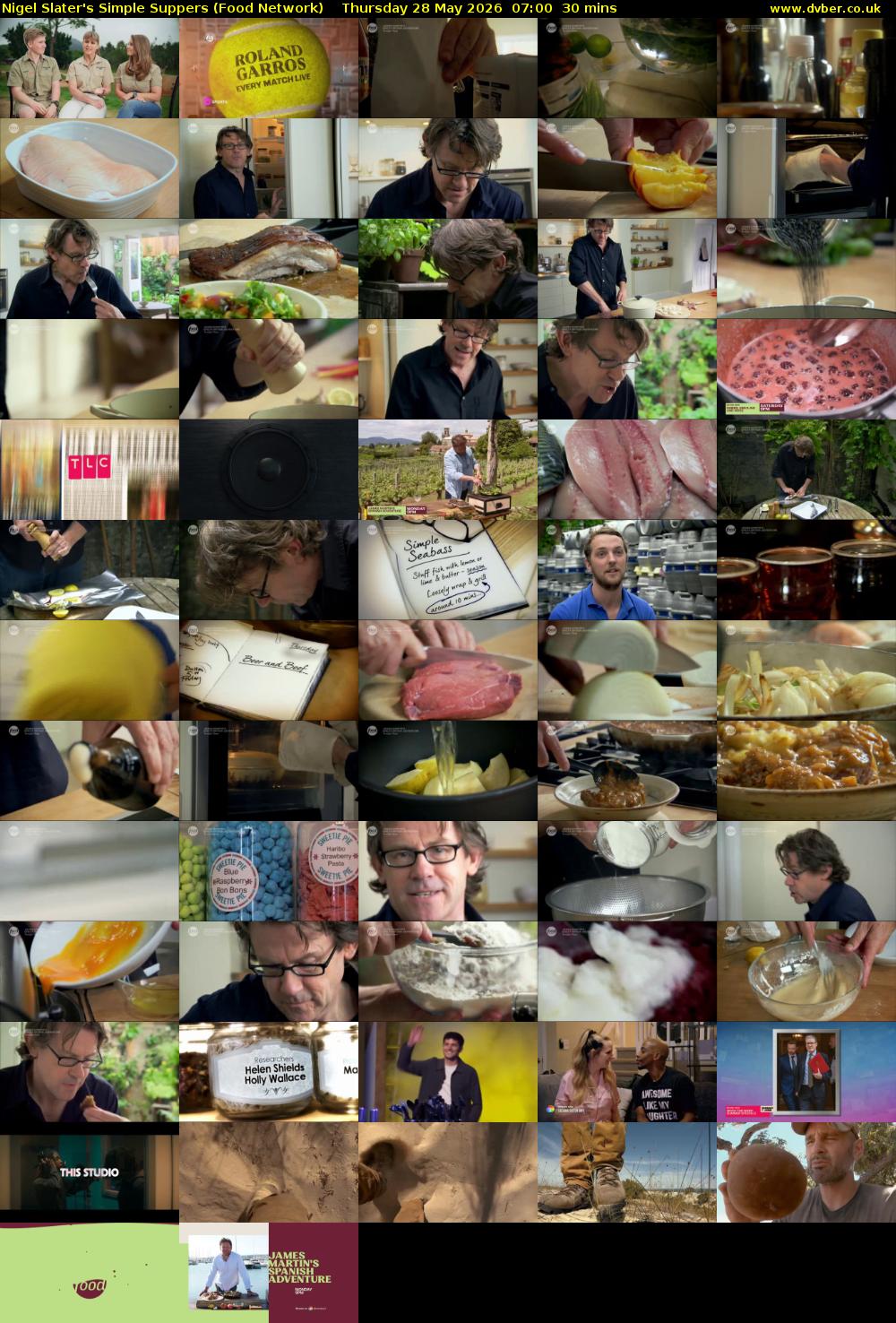Nigel Slater's Simple Suppers (Food Network) Thursday 28 May 2026 07:00 - 07:30