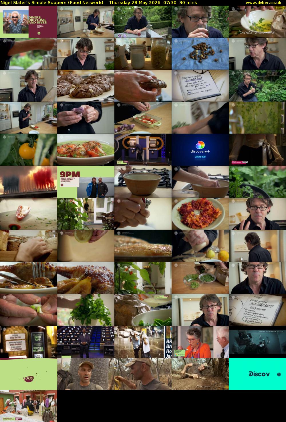 Nigel Slater's Simple Suppers (Food Network) Thursday 28 May 2026 07:30 - 08:00