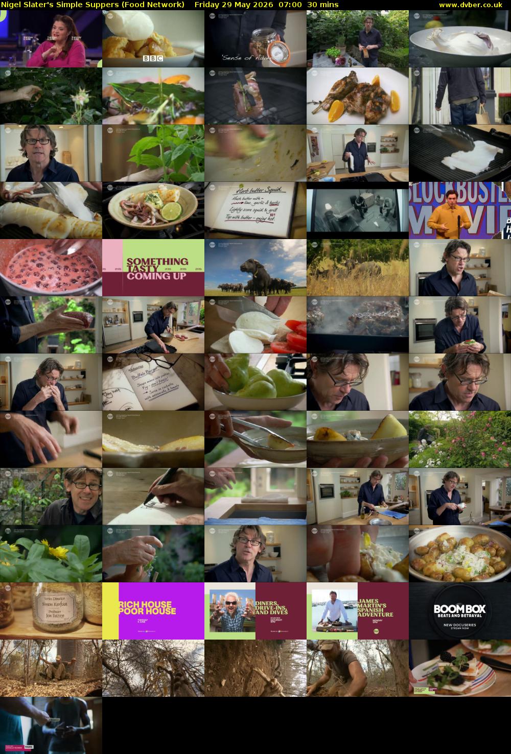 Nigel Slater's Simple Suppers (Food Network) Friday 29 May 2026 07:00 - 07:30