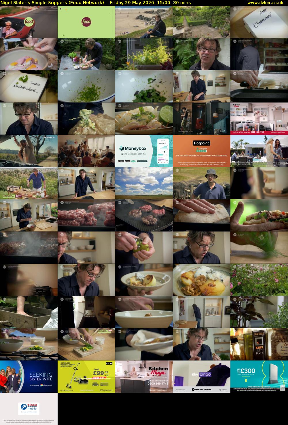 Nigel Slater's Simple Suppers (Food Network) Friday 29 May 2026 15:00 - 15:30