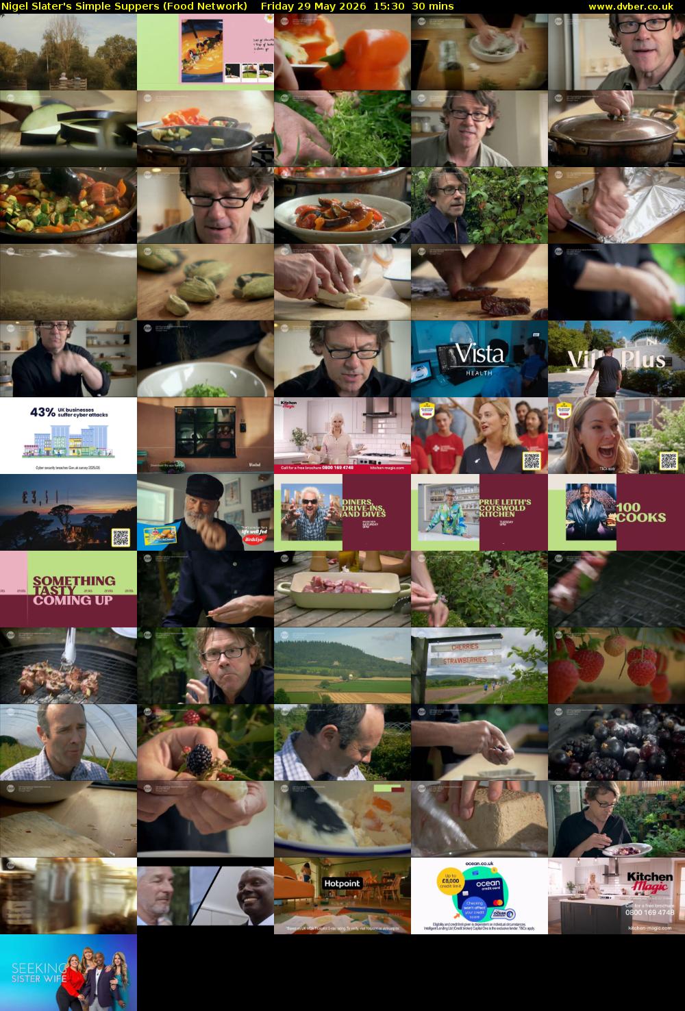 Nigel Slater's Simple Suppers (Food Network) Friday 29 May 2026 15:30 - 16:00