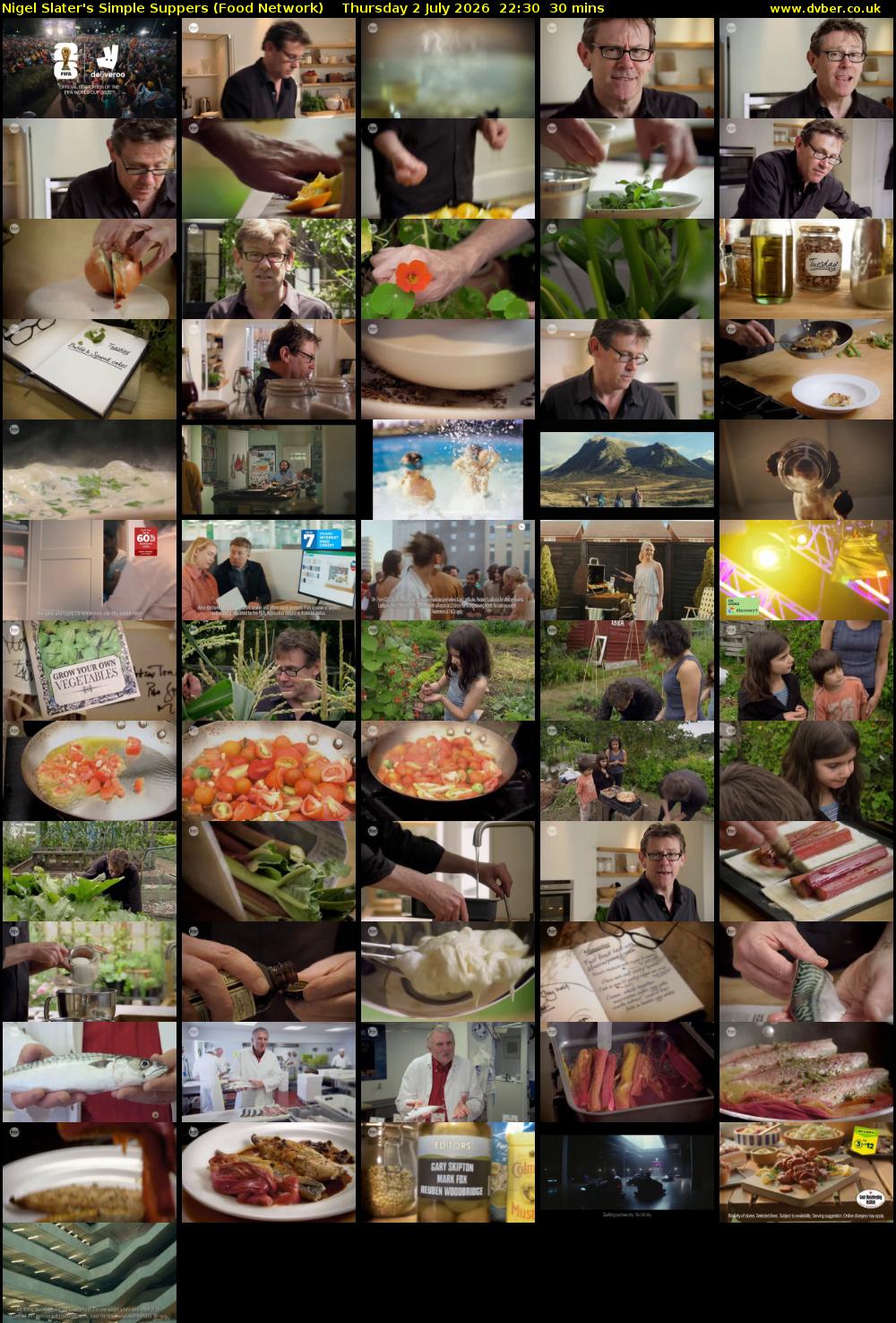 Nigel Slater's Simple Suppers (Food Network) Thursday 2 July 2026 22:30 - 23:00