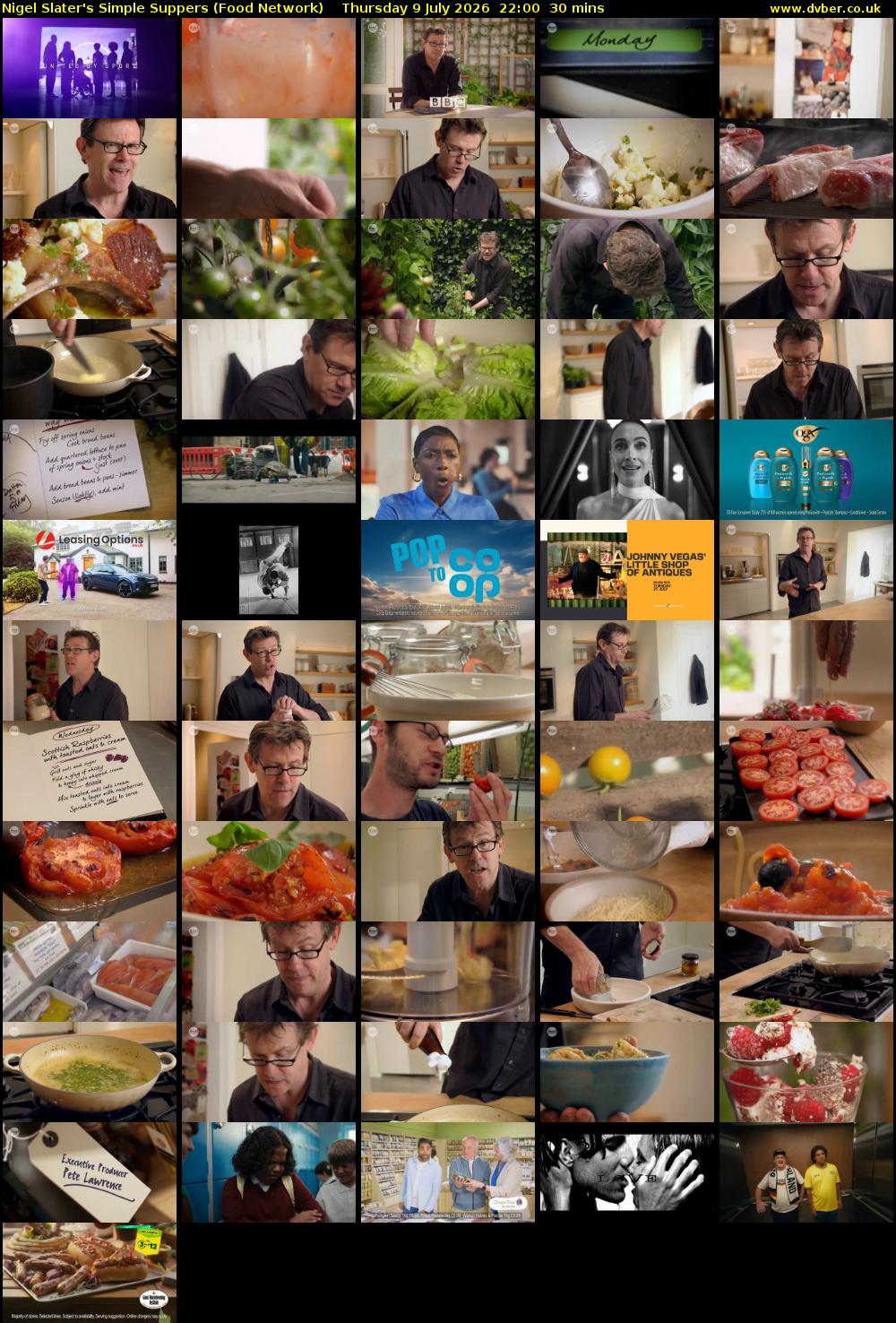 Nigel Slater's Simple Suppers (Food Network) Thursday 9 July 2026 22:00 - 22:30