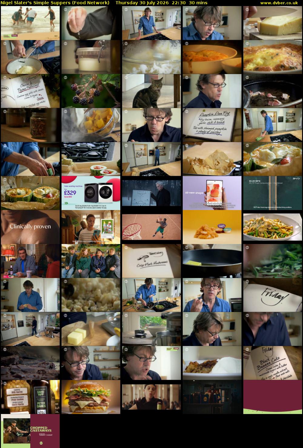 Nigel Slater's Simple Suppers (Food Network) Thursday 30 July 2026 22:30 - 23:00