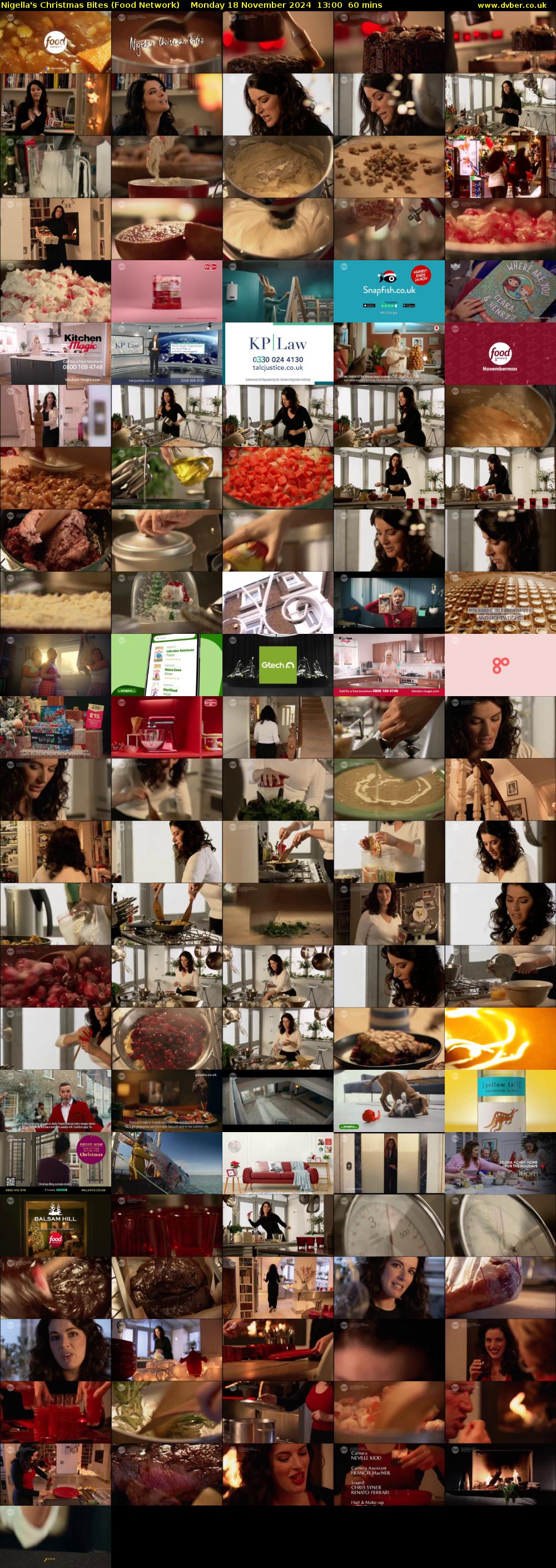 Nigella's Christmas Bites (Food Network) Monday 18 November 2024 13:00 - 14:00
