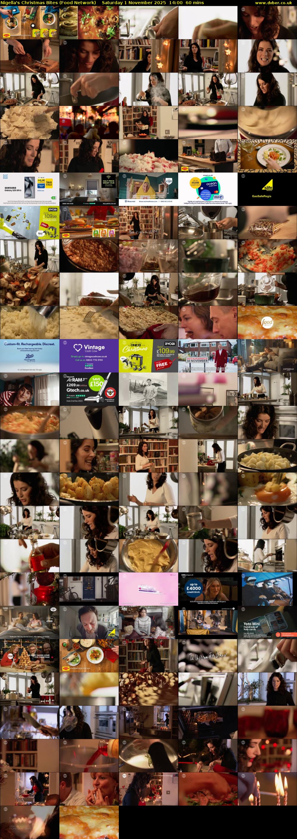 Nigella's Christmas Bites (Food Network) Saturday 1 November 2025 14:00 - 15:00