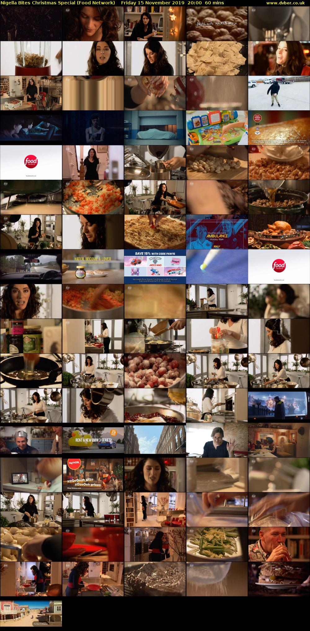 Nigella Bites Christmas Special (Food Network) Friday 15 November 2019 20:00 - 21:00