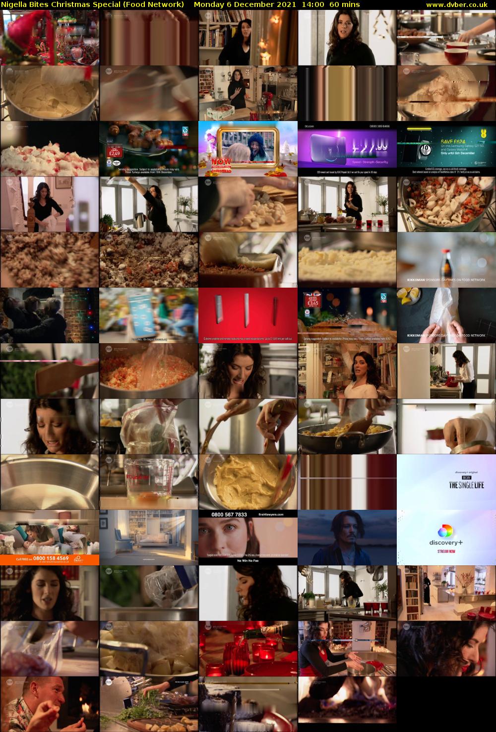 Nigella Bites Christmas Special (Food Network) Monday 6 December 2021 14:00 - 15:00