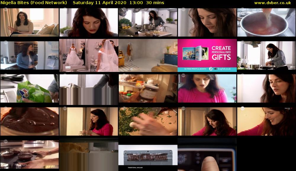 Nigella Bites (Food Network) Saturday 11 April 2020 13:00 - 13:30