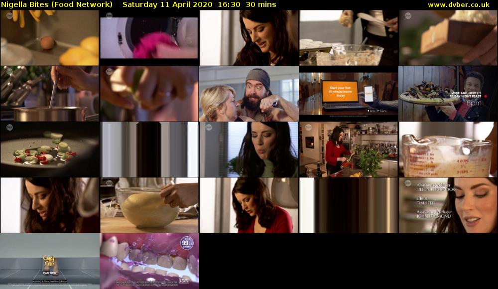 Nigella Bites (Food Network) Saturday 11 April 2020 16:30 - 17:00