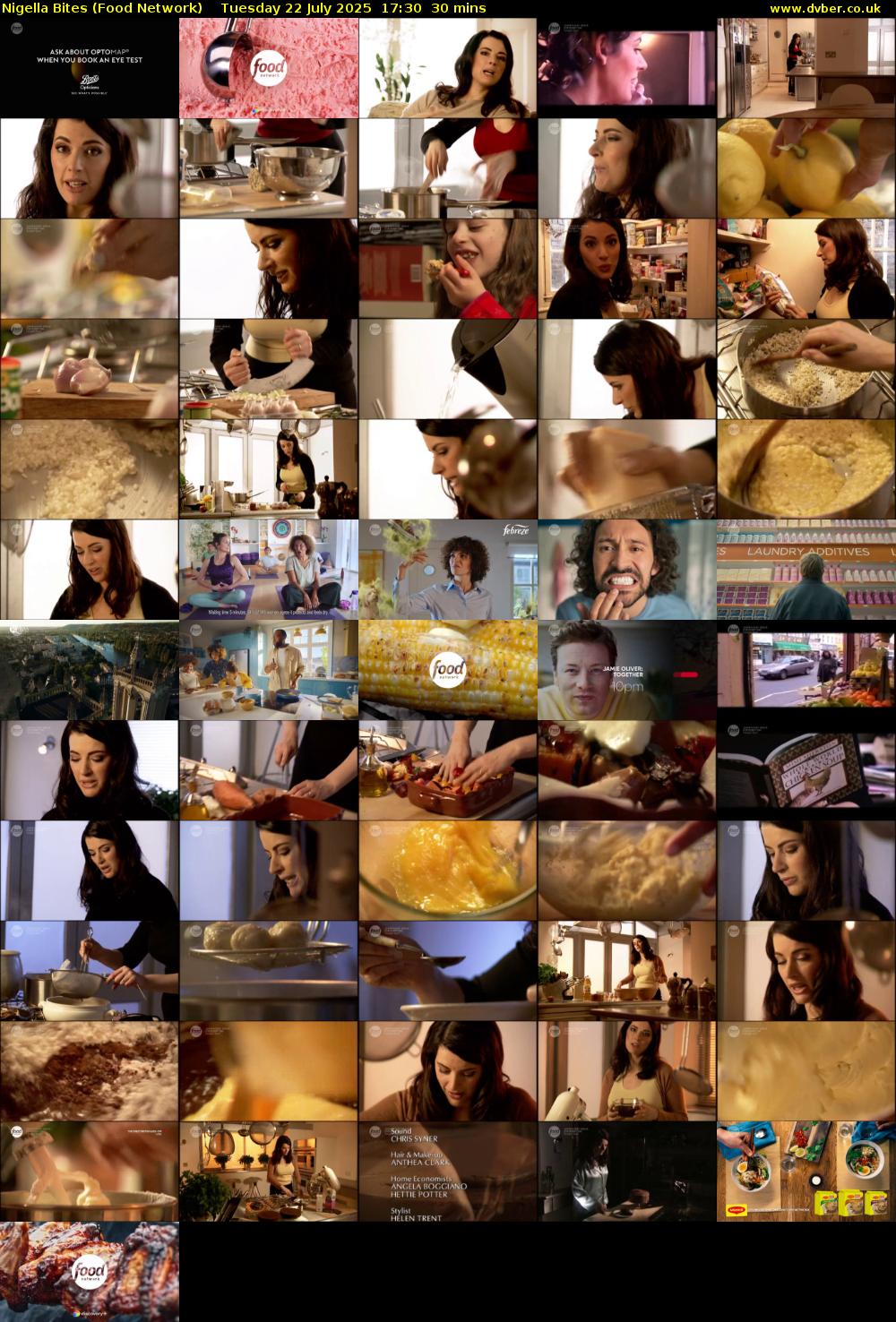Nigella Bites (Food Network) Tuesday 22 July 2025 17:30 - 18:00