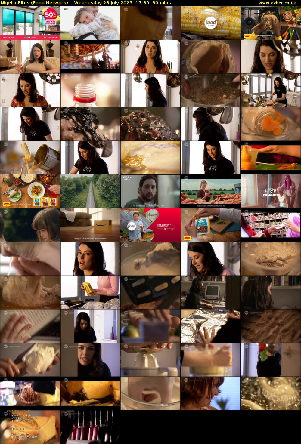 Nigella Bites (Food Network) Wednesday 23 July 2025 17:30 - 18:00
