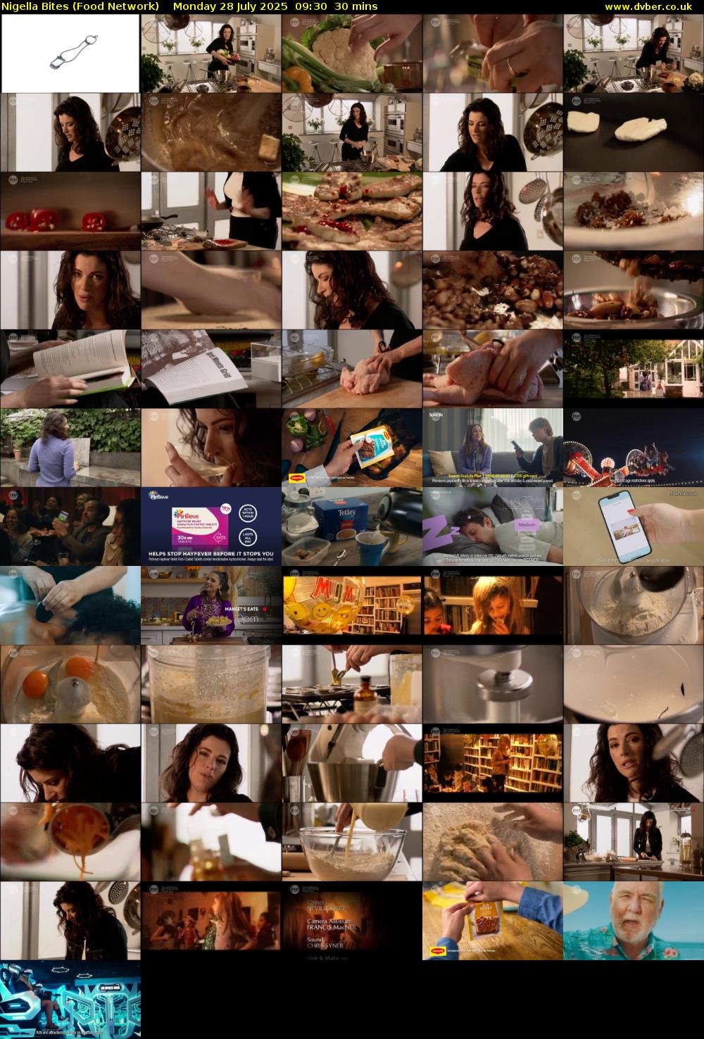 Nigella Bites (Food Network) Monday 28 July 2025 09:30 - 10:00