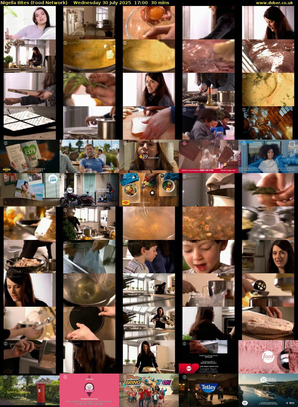 Nigella Bites (Food Network) Wednesday 30 July 2025 17:00 - 17:30