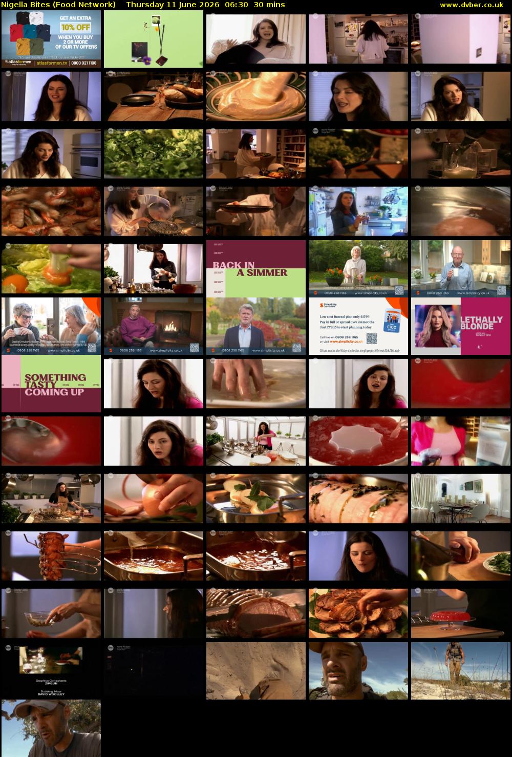 Nigella Bites (Food Network) Thursday 11 June 2026 06:30 - 07:00