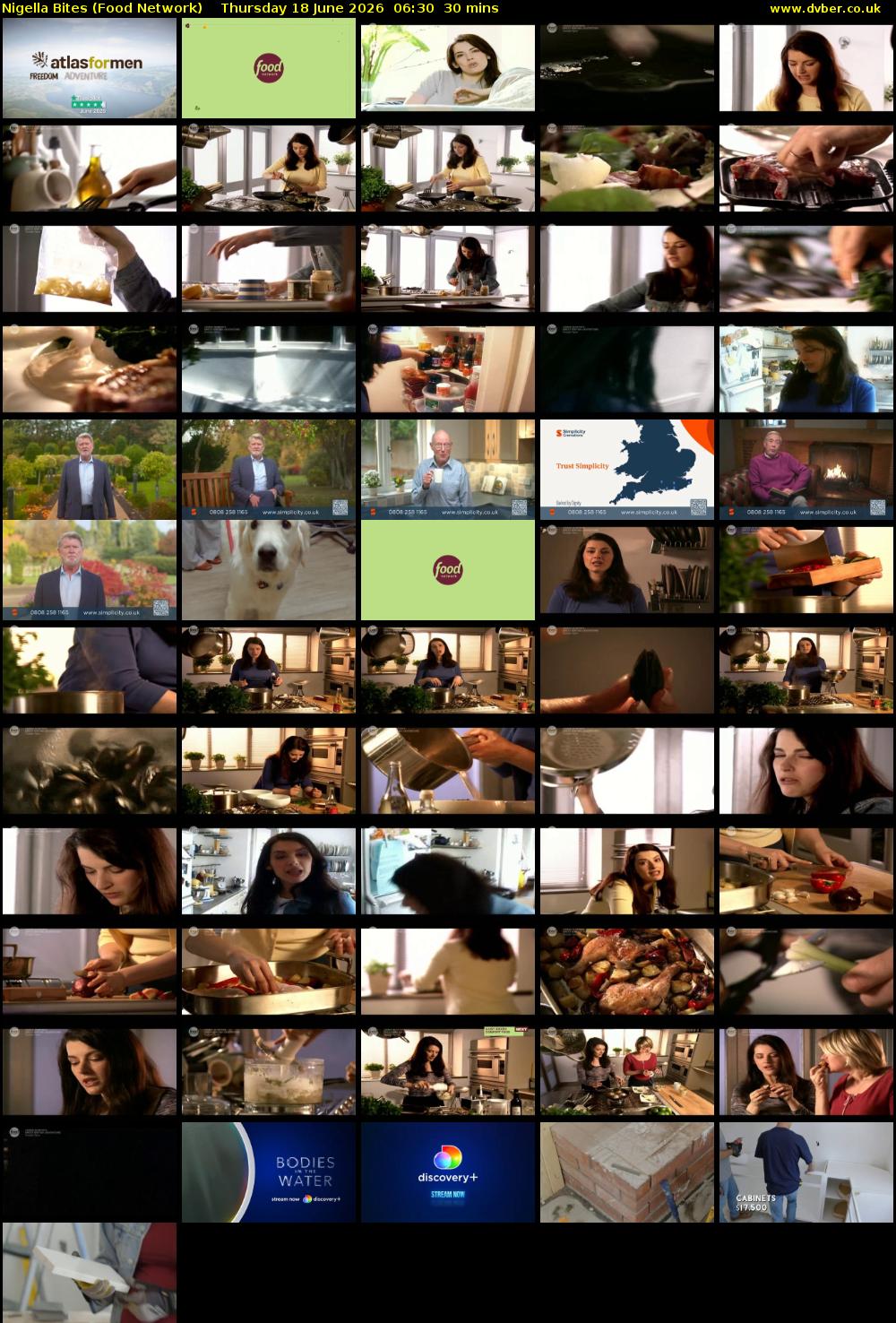 Nigella Bites (Food Network) Thursday 18 June 2026 06:30 - 07:00