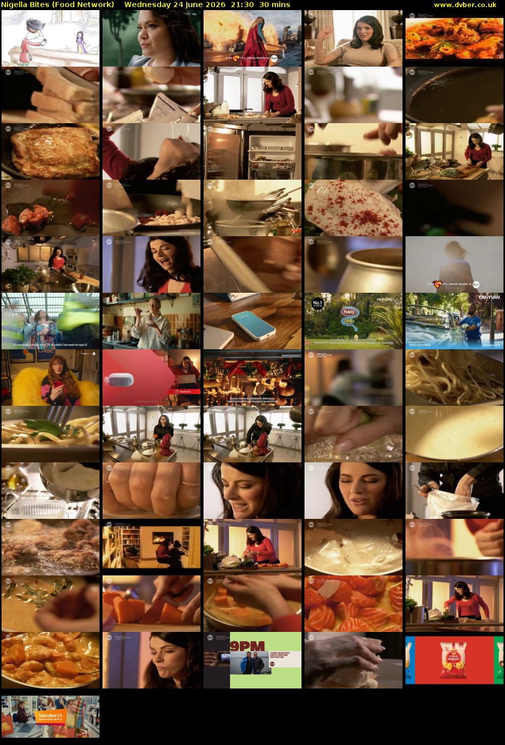 Nigella Bites (Food Network) Wednesday 24 June 2026 21:30 - 22:00
