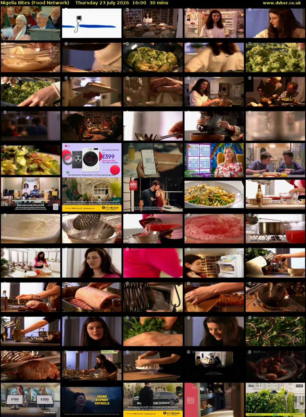Nigella Bites (Food Network) Thursday 23 July 2026 16:00 - 16:30