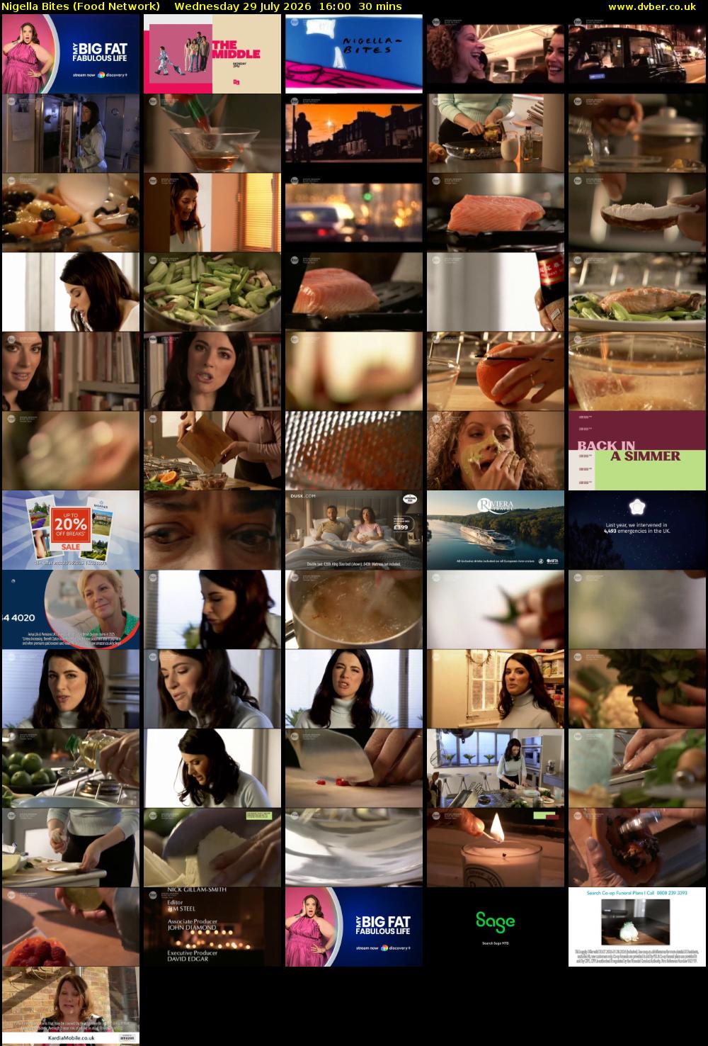 Nigella Bites (Food Network) Wednesday 29 July 2026 16:00 - 16:30