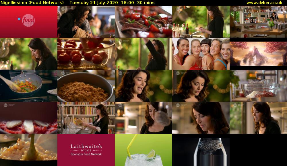 Nigellissima (Food Network) Tuesday 21 July 2020 18:00 - 18:30