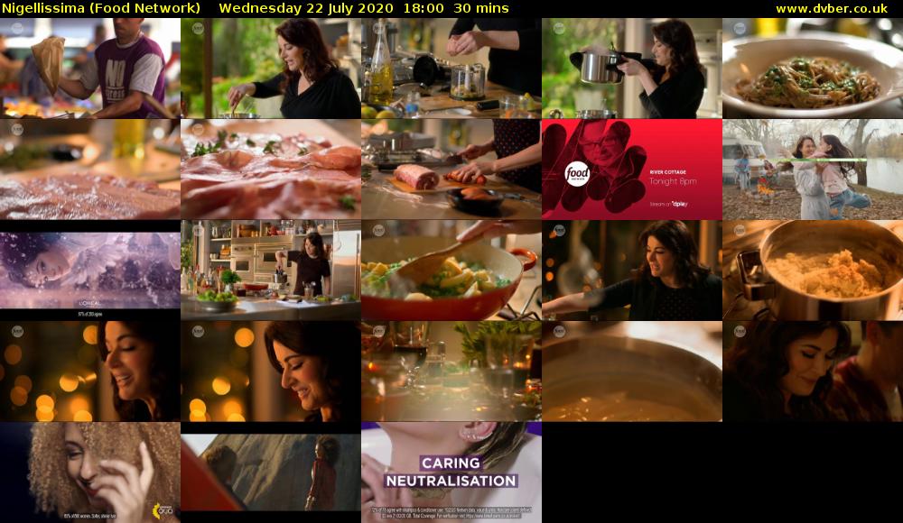Nigellissima (Food Network) Wednesday 22 July 2020 18:00 - 18:30