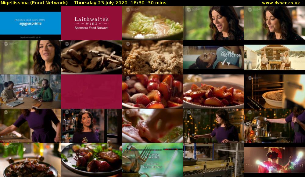 Nigellissima (Food Network) Thursday 23 July 2020 18:30 - 19:00