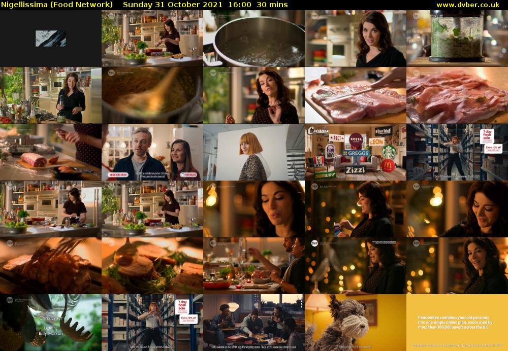 Nigellissima (Food Network) Sunday 31 October 2021 16:00 - 16:30