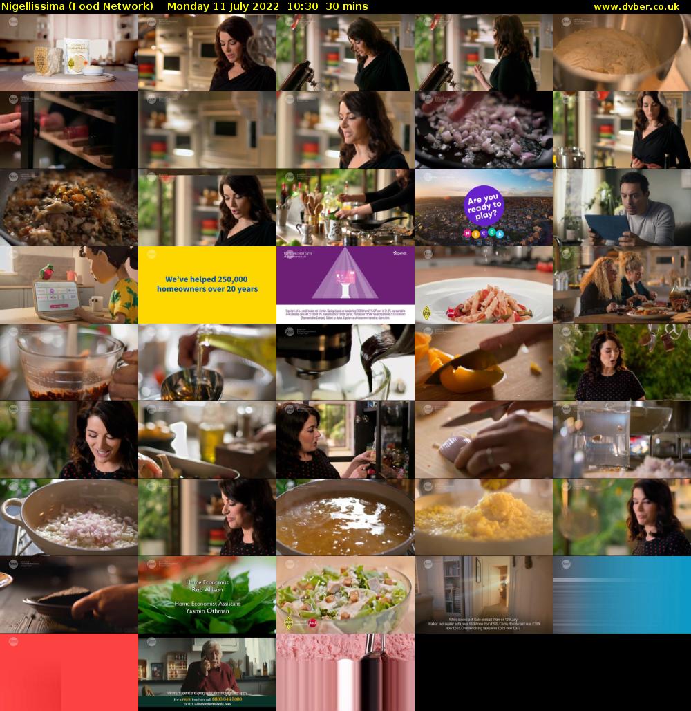 Nigellissima (Food Network) Monday 11 July 2022 10:30 - 11:00
