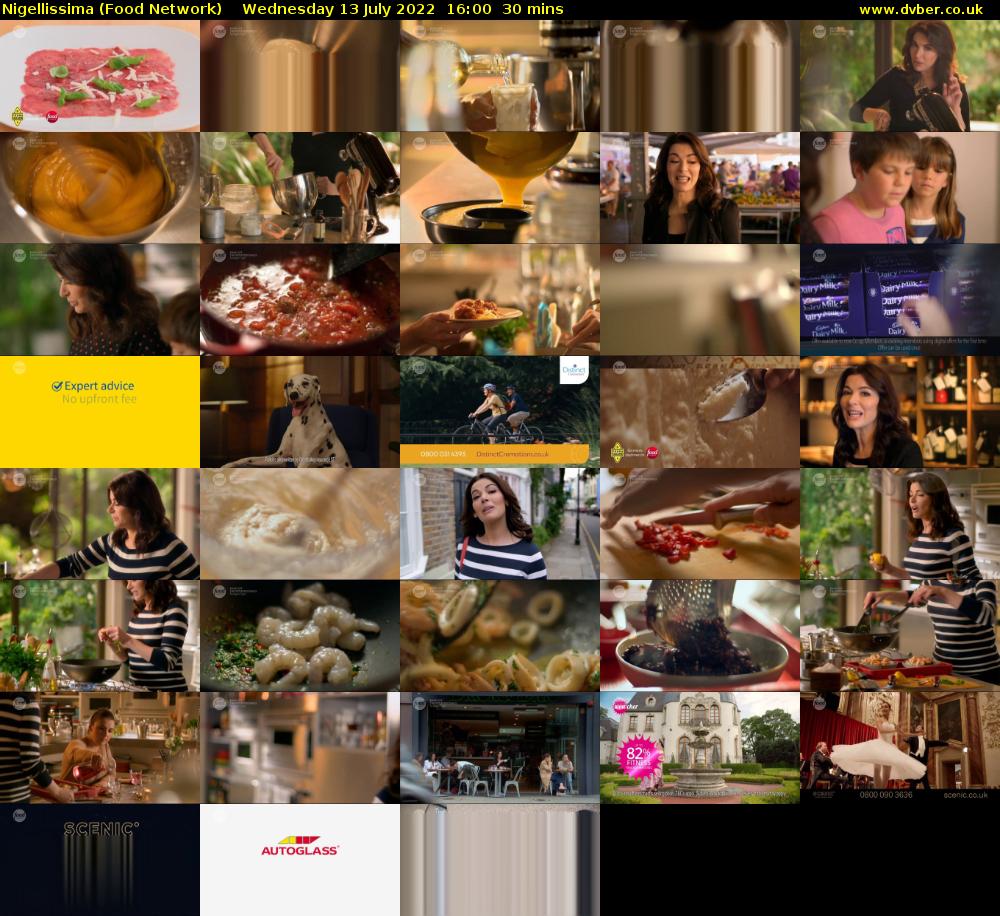 Nigellissima (Food Network) Wednesday 13 July 2022 16:00 - 16:30
