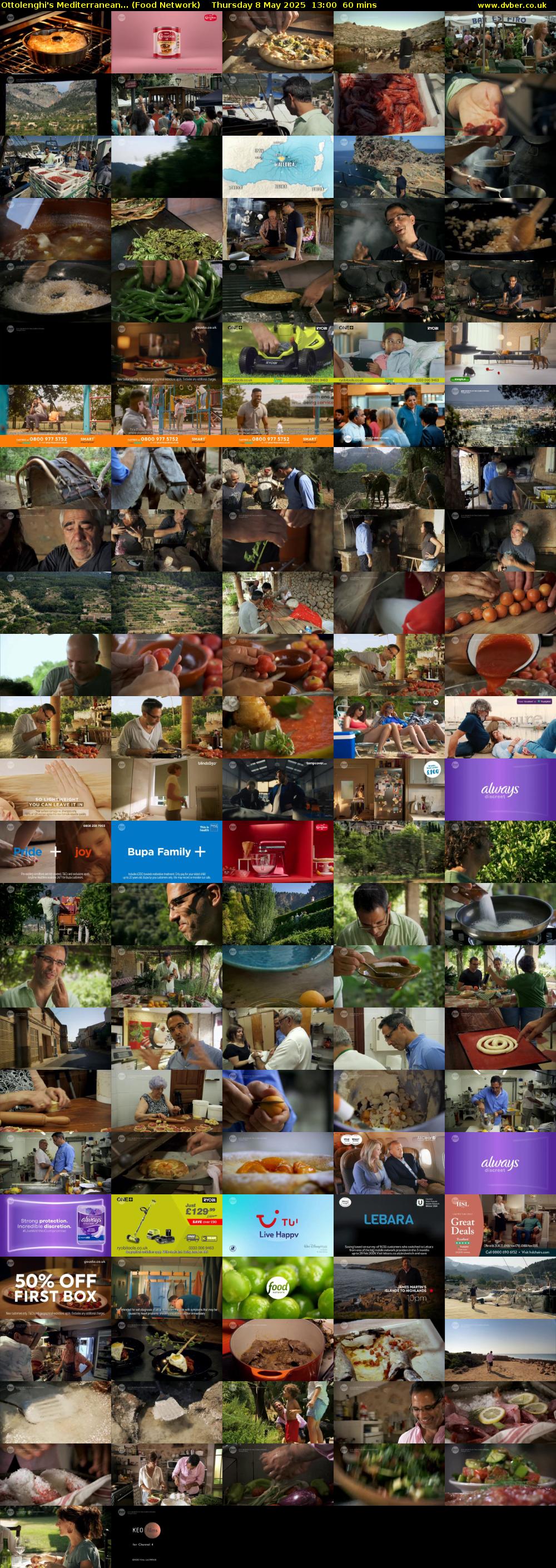 Ottolenghi's Mediterranean... (Food Network) Thursday 8 May 2025 13:00 - 14:00